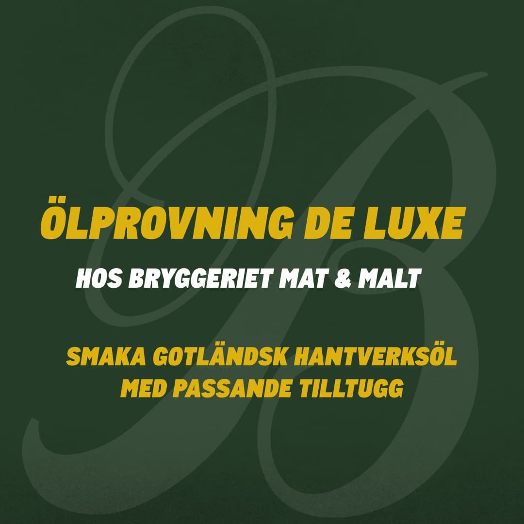 Bryggeriets ölprovning de luxe