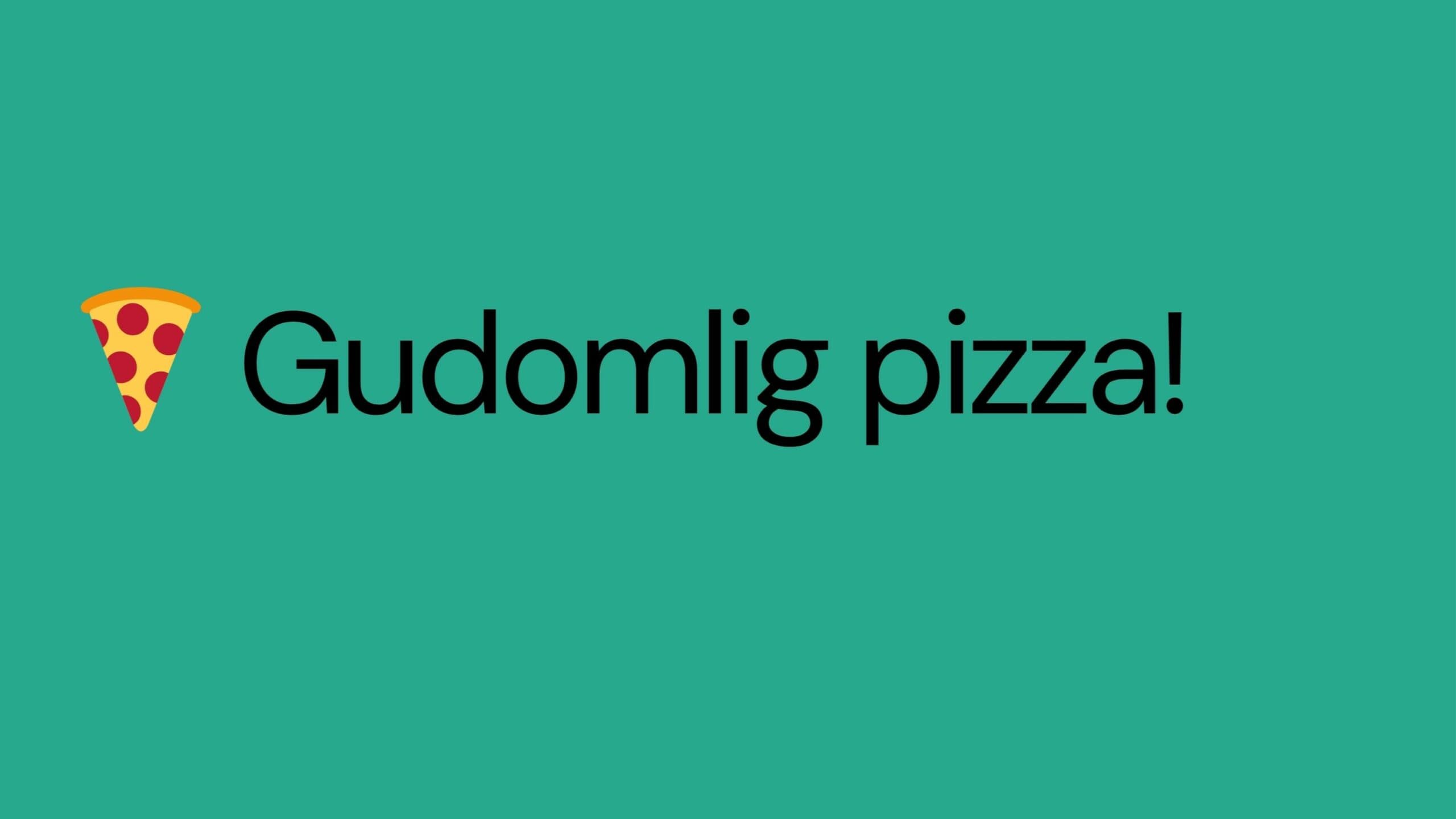Gudomlig pizza i Terra Novakyrkan