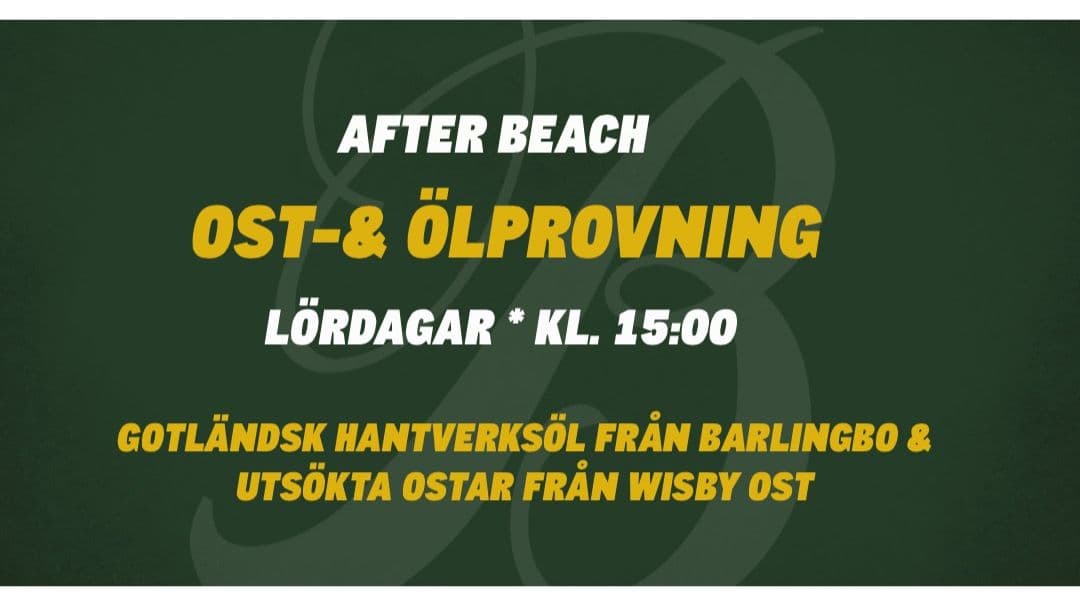 After Beach ost- och ölprovning