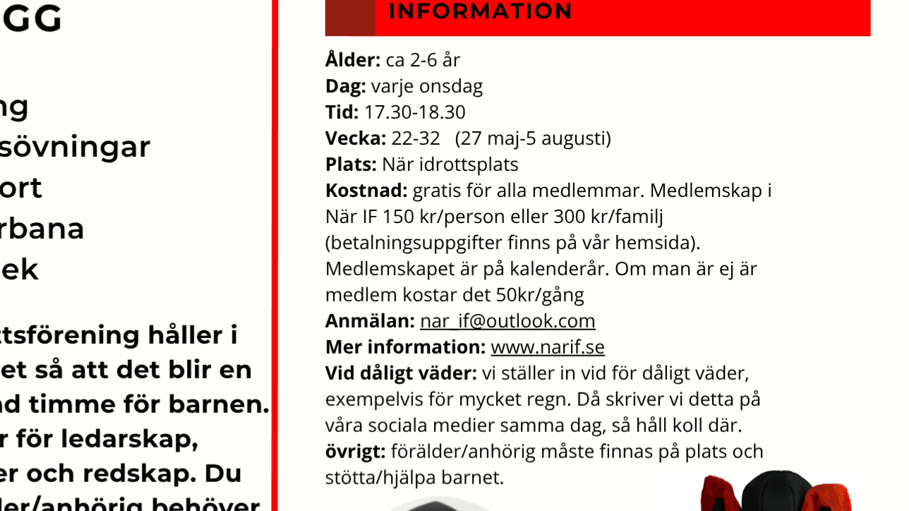 Gympakul för barn 2-6 år