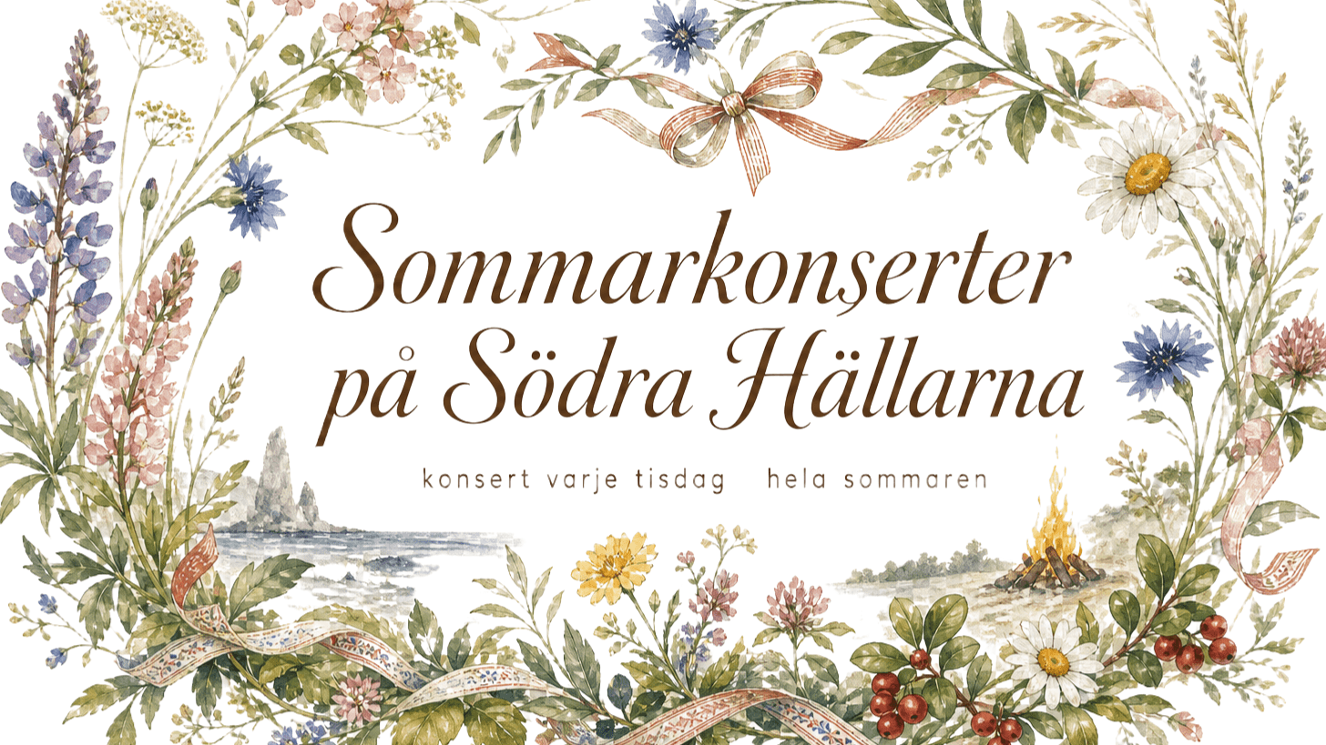 Sommarkonserter på Södra Hällarna – hav, öppen eld & solnedgång