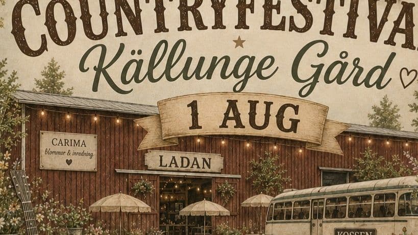 1 AUGUSTI COUNTRYFESTIVAL KÄLLUNGE GÅRD