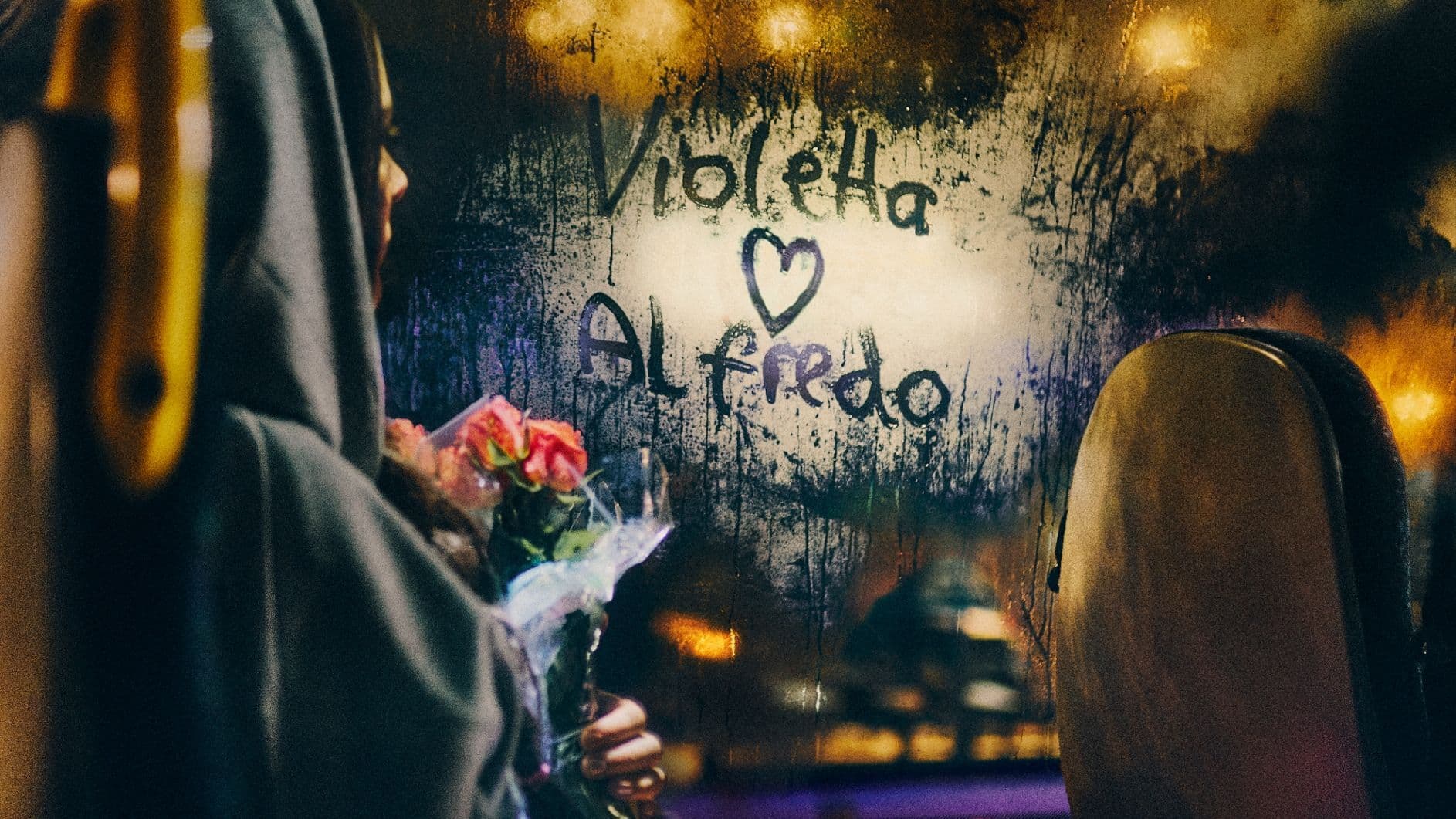 Violetta tar bussen