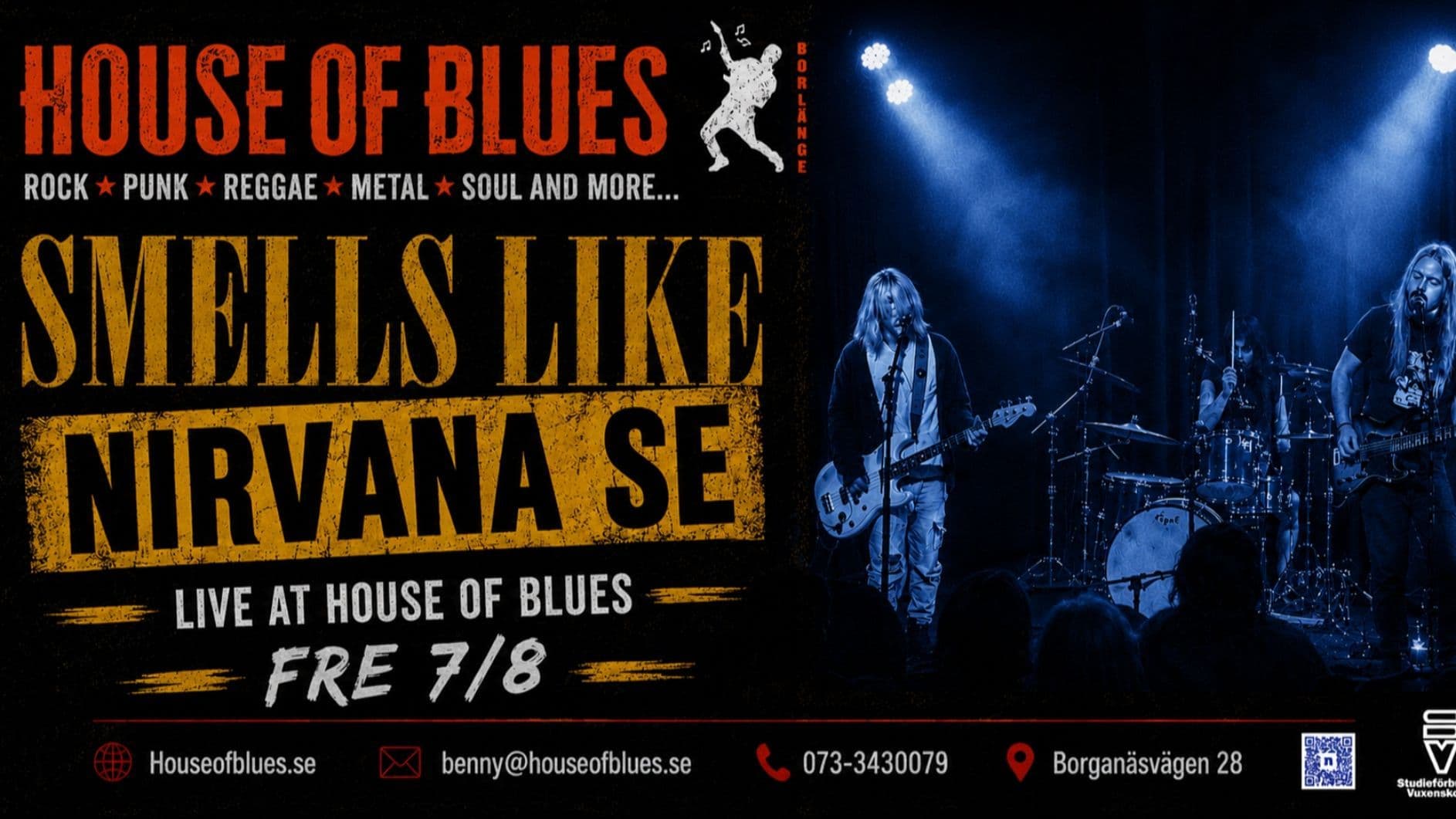 7/8 House of 90´s Grunge "Smells Like NIRVANA.SE" Tribute